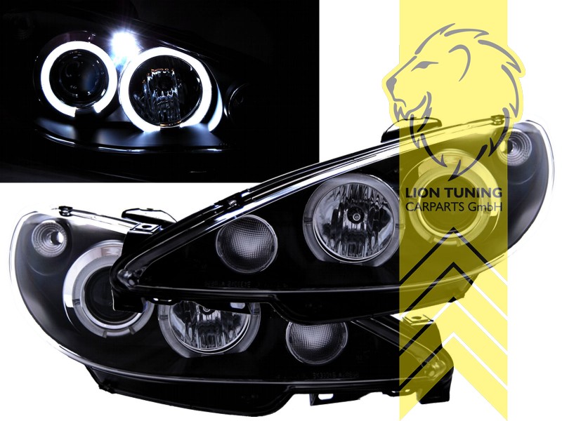 Halogen, schwarz, weiß LED, für Fahrzeuge mit Original H7 Scheinwerfern, Abblendlicht H1 / Fernlicht H1, Blinkerbirnen BAU15S, elektrisch verstellbar - Stellmotor wird vom Original übernommen, Eintragungsfrei / mit E-Prüfzeichen