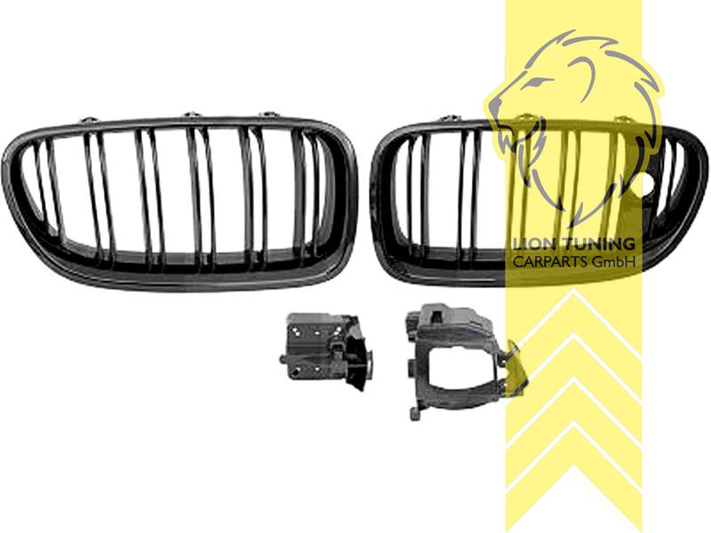 Doppelsteg, schwarz glänzend, für Fahrzeuge mit Kamera-System, ABS Kunststoff, Eintragungsfrei / als Ersatzteil verwendbar