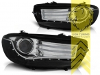 Halogen, schwarz, Abblendlicht und Fernlicht in einer Linse H7, Blinkerbirnen BAU15S, elektrisch verstellbar - Stellmotor integriert, Eintragungsfrei / mit E-Prüfzeichen