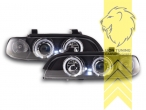 Halogen, schwarz, weiß LED, Abblendlicht H1 / Fernlicht H1, Blinkerbirnen BAU15S, elektrisch verstellbar - Stellmotor integriert, Eintragungsfrei / mit E-Prüfzeichen