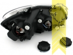 Halogen, schwarz, Abblendlicht H7 / Fernlicht H7, elektrisch verstellbar - Stellmotor integriert, Eintragungsfrei / mit E-Prüfzeichen
