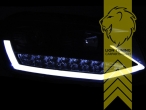 mit LED Blinker, Halogen, chrom, nicht passend für Fahrzeuge mit LED Scheinwerfern ab Werk, Abblendlicht H9 / Fernlicht H1, elektrisch verstellbar - Stellmotor integriert, Eintragungsfrei / mit E-Prüfzeichen, Eintragungsfrei / mit R87 Zulassung als Tagfahrlicht