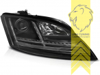 dynamischer LED Blinker, Xenon, HID, schwarz, nicht für Fahrzeuge mit Kurvenlicht, Abblendlicht D1S / Fernlicht H1, Abblendlicht und Fernlicht in einer Linse D1S, elektrisch verstellbar - Stellmotor wird vom Original übernommen, Eintragungsfrei / mit E-Prüfzeichen, Eintragungsfrei / mit R87 Zulassung als Tagfahrlicht