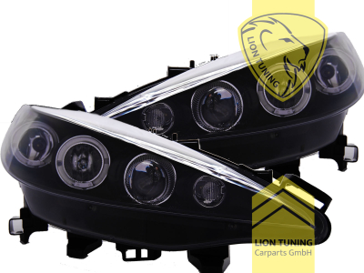 Halogen, schwarz, gelb LED, Abblendlicht H1 / Fernlicht H1, Blinkerbirnen BAU15S, elektrisch verstellbar - Stellmotor integriert, Eintragungsfrei / mit E-Prüfzeichen
