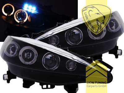 Halogen, schwarz, gelb LED, Abblendlicht H1 / Fernlicht H1, Blinkerbirnen BAU15S, elektrisch verstellbar - Stellmotor integriert, Eintragungsfrei / mit E-Prüfzeichen