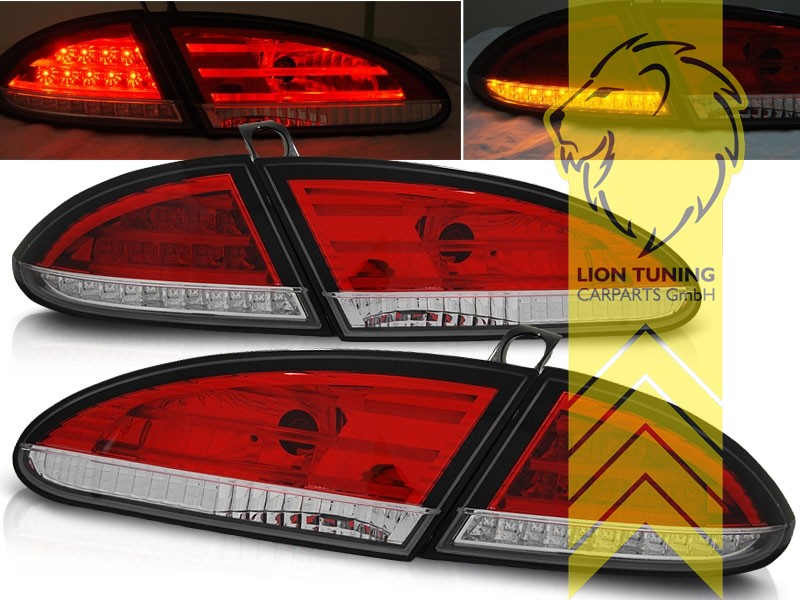 Light Bar LED Rückleuchten Heckleuchten für Seat Leon 1P rot weiss