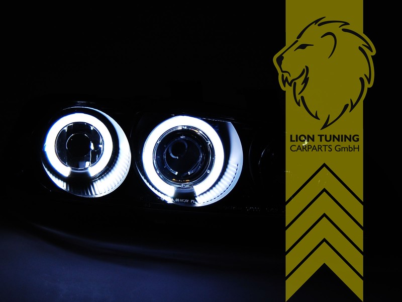 Led Angel Eyes Headlight For Honda Civic Coupe Hatchback Chrome Ebay