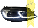 Liontuning - Tuningartikel für Ihr Auto  Lion Tuning Carparts GmbH  Scheinwerfer echtes TFL VW Golf 7 Limousine Variant schwarz
