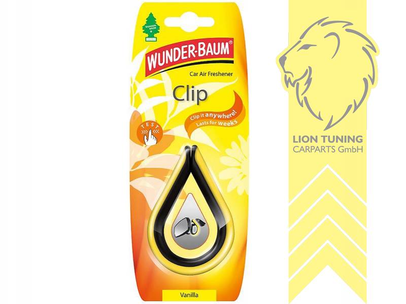 Liontuning - Tuningartikel für Ihr Auto  Lion Tuning Carparts GmbH  Wunderbaum Clip Lufterfrischer Vanilla