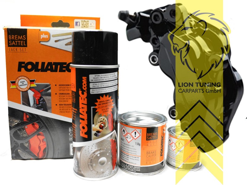 Liontuning - Tuningartikel für Ihr Auto  Lion Tuning Carparts GmbH  Foliatec Bremssattel Lack Set Farbe schwarz Glänzend