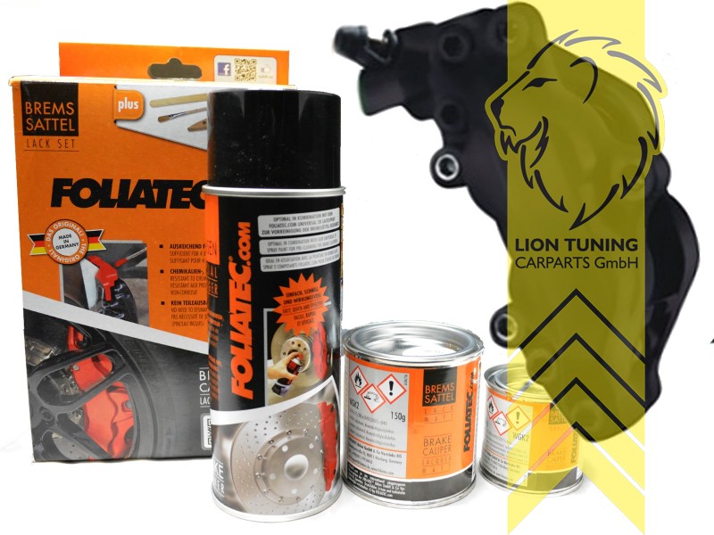 Liontuning - Tuningartikel für Ihr Auto  Lion Tuning Carparts GmbH  Foliatec Bremssattel Lack Set Farbe schwarz Matt