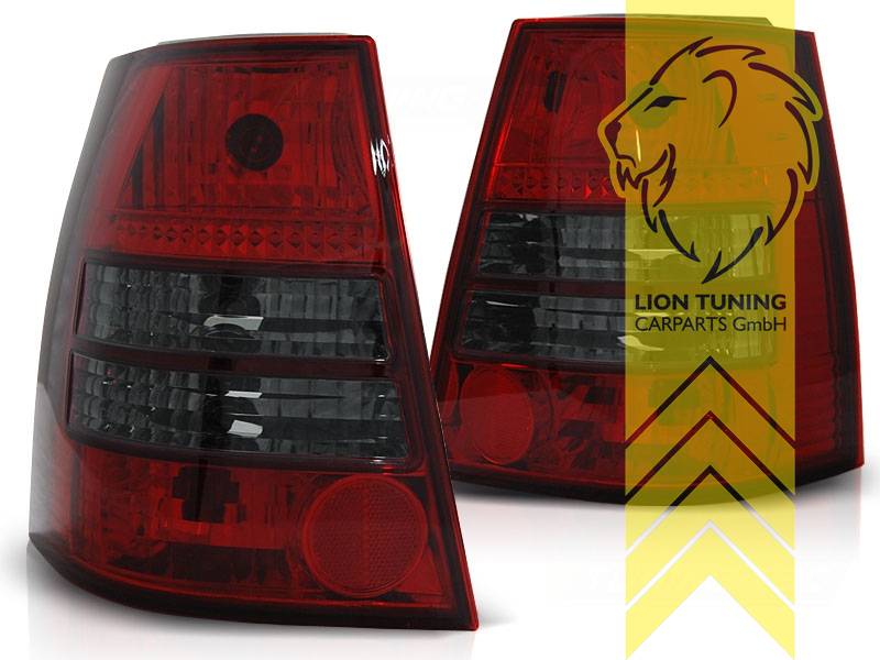 Liontuning - Tuningartikel für Ihr Auto  Lion Tuning Carparts GmbH Rückleuchten  VW Bora Golf 4 Variant rot schwarz smoke