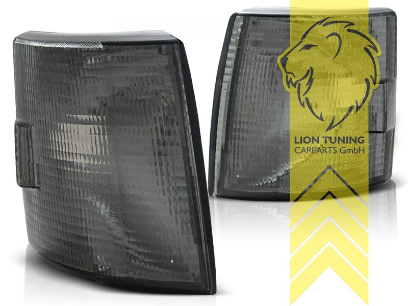 Halogen, schwarz, nur passend für Fahrzeuge mit kurzem Vorderwagen, Blinkerbirnen BAU15S, Eintragungsfrei / mit E-Prüfzeichen