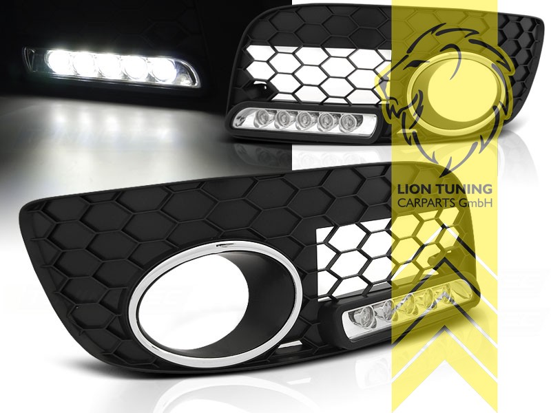 LED, nur für Fahrzeuge mit Nebelscheinwerfer, nur für GT / GTi-Modelle, Eintragungsfrei / mit E-Prüfzeichen, Eintragungsfrei / mit R87 Zulassung als Tagfahrlicht