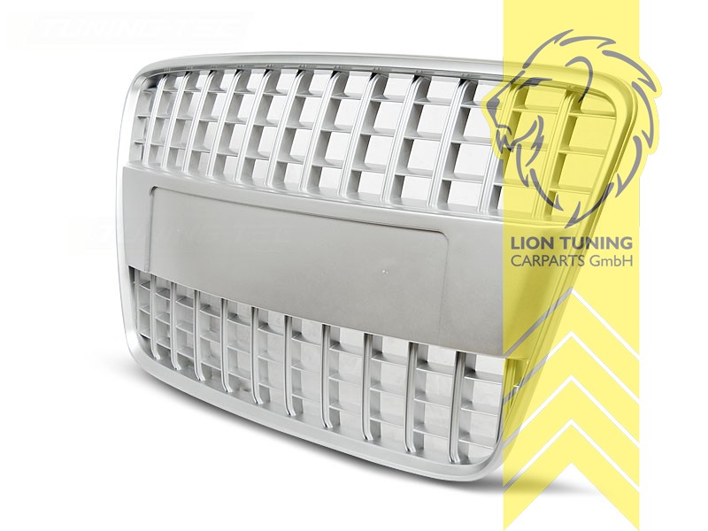 silber, nur passend für Standard Stoßstange, ABS Kunststoff, Eintragungsfrei / als Ersatzteil verwendbar