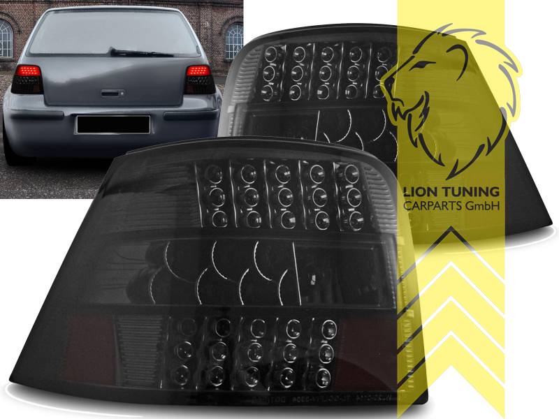 Liontuning - Tuningartikel für Ihr Auto  Lion Tuning Carparts GmbH LED  Rückleuchten VW Golf 4 schwarz smoke