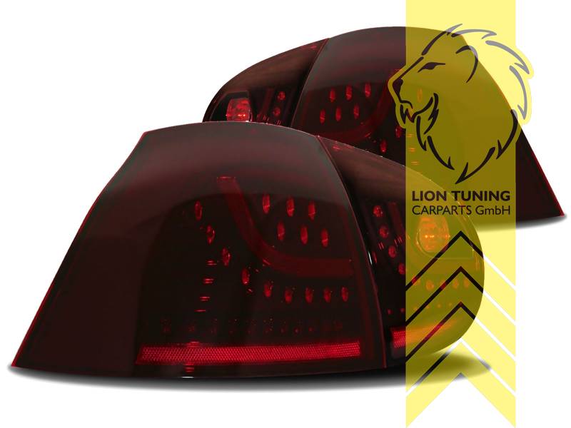 Liontuning - Tuningartikel für Ihr Auto  Lion Tuning Carparts GmbH LED  Rückleuchten VW Golf 5 Urban Style cherry rot