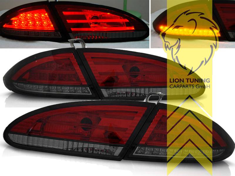 Liontuning - Tuningartikel für Ihr Auto  Lion Tuning Carparts GmbH LED  Rückleuchten Seat Leon 1P rot schwarz smoke