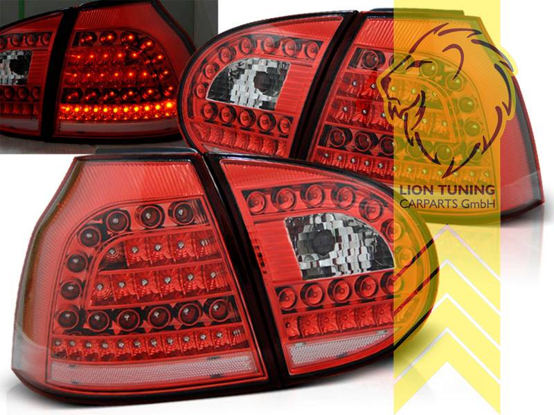 Liontuning - Tuningartikel für Ihr Auto  Lion Tuning Carparts GmbH LED  Rückleuchten VW Golf 5 rot
