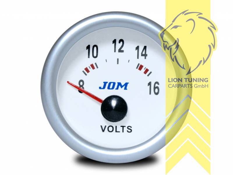 Voltmeter, weiss, Racing