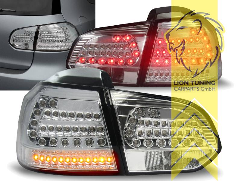 Liontuning - Tuningartikel für Ihr Auto  Lion Tuning Carparts GmbH LED  Rückleuchten VW Golf 4 chrom
