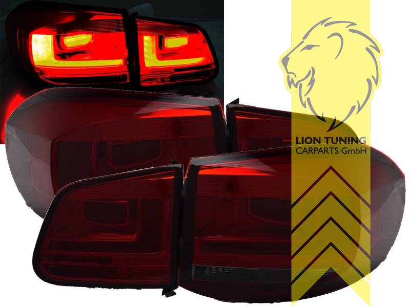 Liontuning - Tuningartikel für Ihr Auto  Lion Tuning Carparts GmbH Light  Bar LED Rückleuchten VW Tiguan rot schwarz smoke