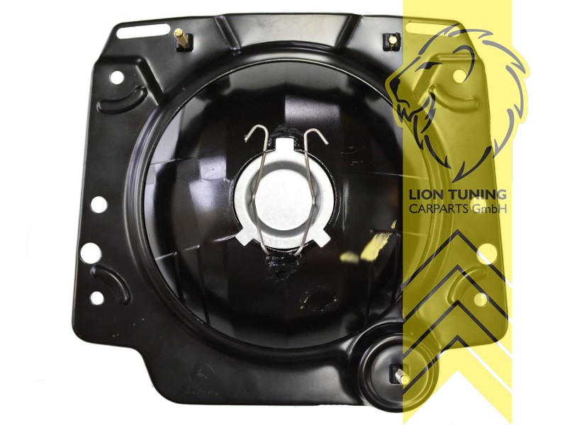 Liontuning - Tuningartikel für Ihr Auto  Lion Tuning Carparts GmbH Design  Scheinwerfer Klarglas VW Golf 2 schwarz mit Fadenkreuz