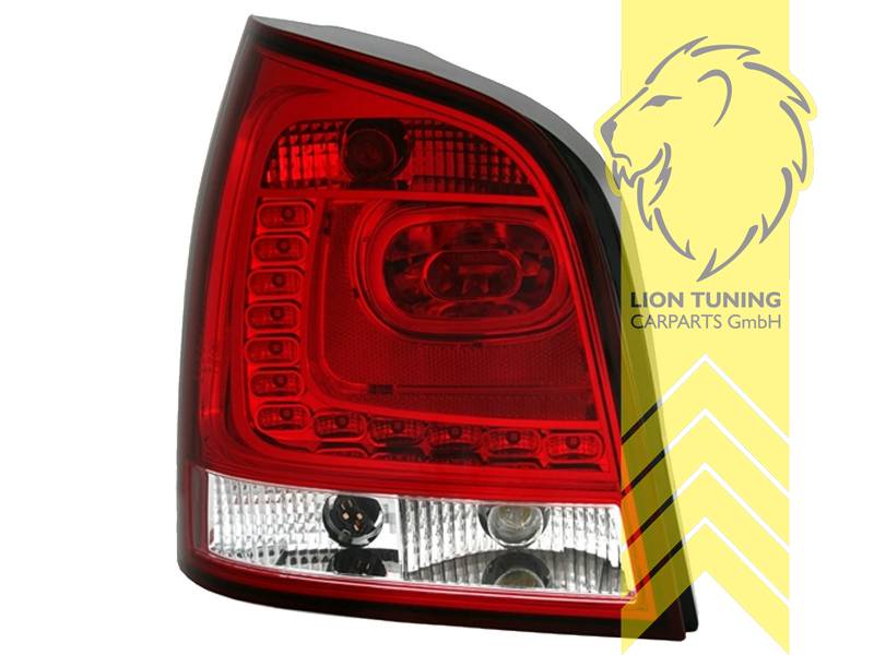 Liontuning - Tuningartikel für Ihr Auto  Lion Tuning Carparts GmbH LED  Rückleuchten VW Polo 9N3 rot weiss