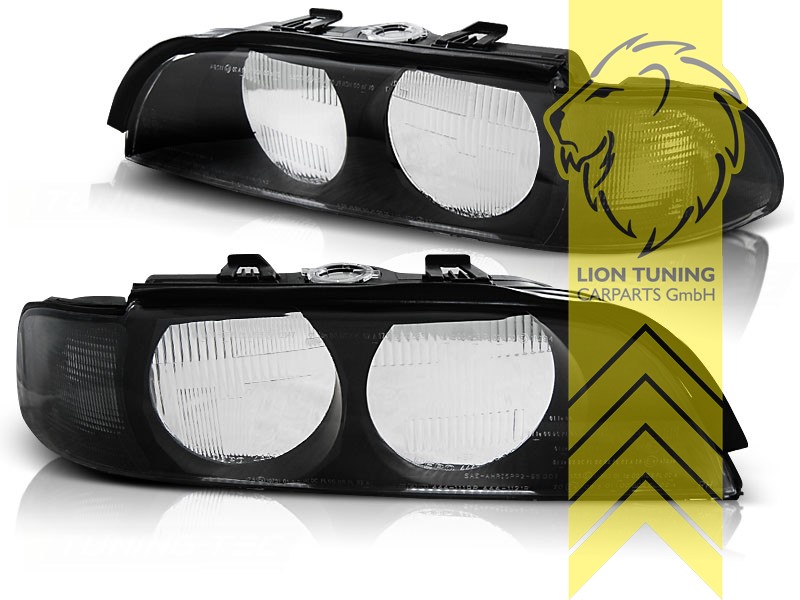 Liontuning - Tuningartikel für Ihr Auto  Lion Tuning Carparts GmbH  Frontblinker Streuscheibe Scheinwerferglas BMW E39 schwarz