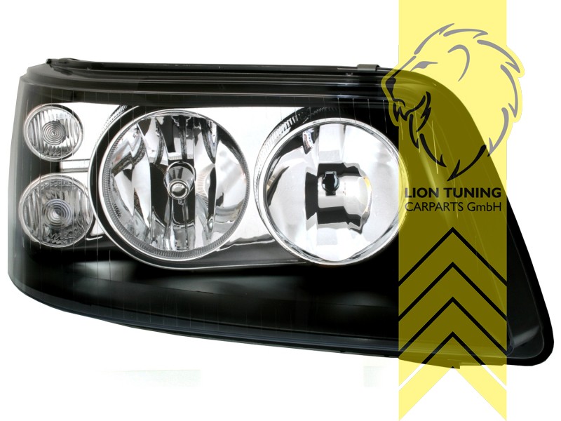 Liontuning - Tuningartikel für Ihr Auto  Lion Tuning Carparts GmbH Design  Scheinwerfer Klarglas VW T5 Bus Multivan Caravelle Transporter schwarz