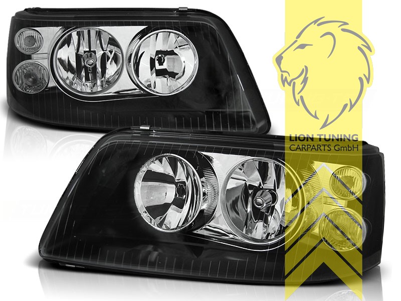 Liontuning - Tuningartikel für Ihr Auto  Lion Tuning Carparts GmbH Design  Scheinwerfer Klarglas VW T5 Bus Multivan Caravelle Transporter schwarz