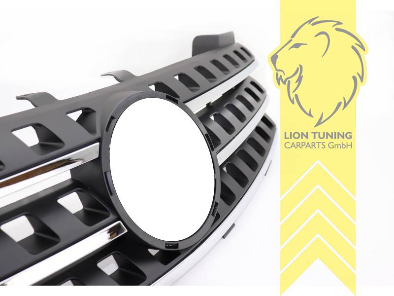 Liontuning - Tuningartikel für Ihr Auto  Lion Tuning Carparts GmbH  Sportgrill Kühlergrill Mercedes Benz W164 ML M-Klasse chrom schwarz
