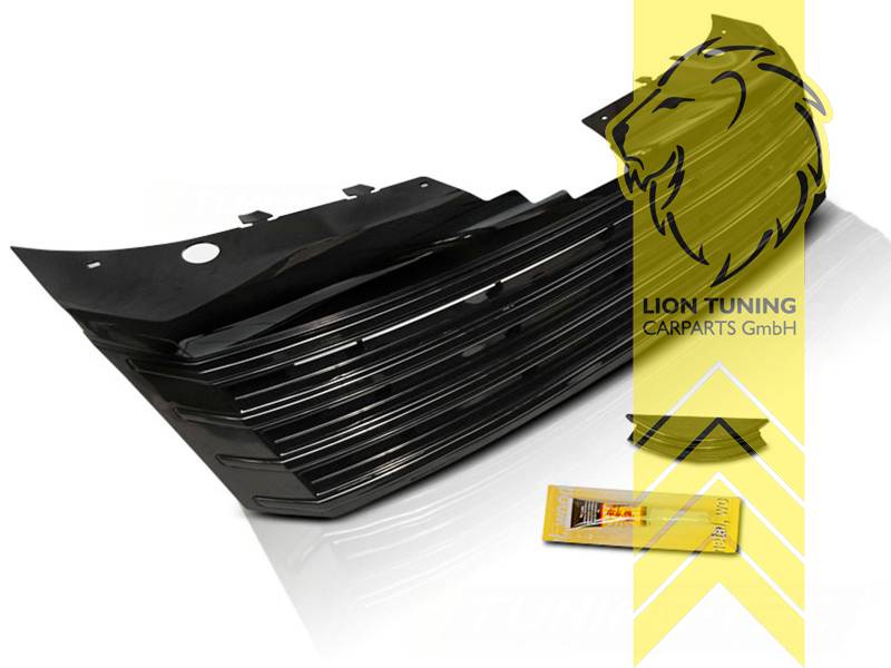 ohne Emblemaufnahme, schwarz matt, ABS Kunststoff, Eintragungsfrei / keine Eintragung nötig