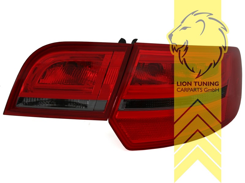Voll LED Lightbar Design Rückleuchten für Audi A3 8P Sportback 04-08  rot/rauch mit dynamischem Blinker