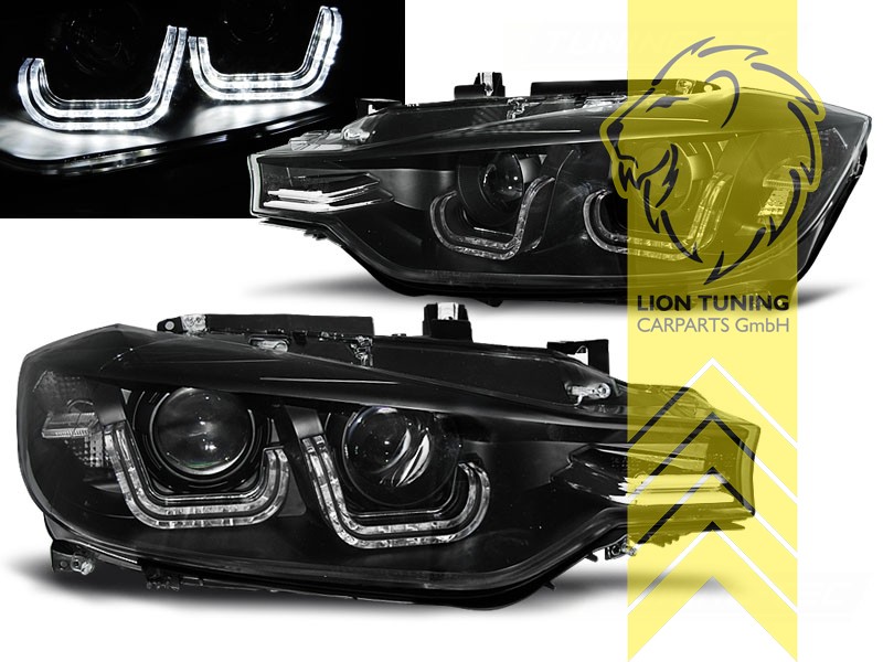 SW-DRL Angel Eye Scheinwerfer für 3er BMW Typ F30/F31 12-15 LED  U-TFL-Standlichtringe black - tuning online kaufen