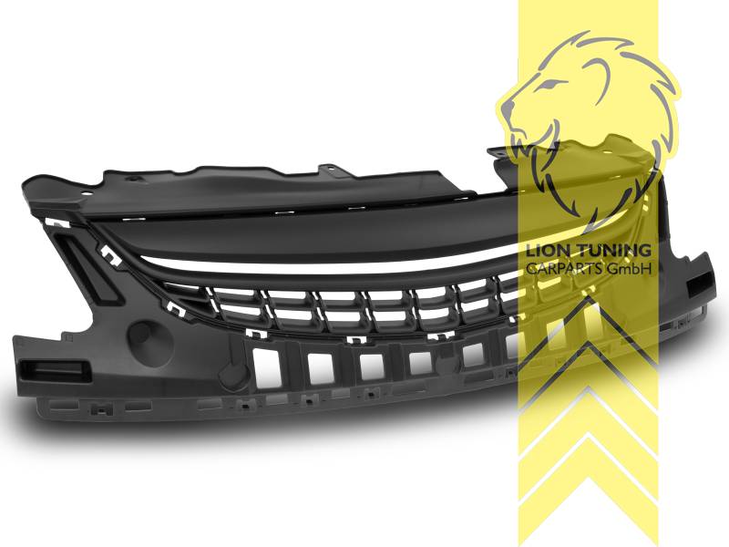 ohne Emblemaufnahme, schwarz matt, ABS Kunststoff, Eintragungsfrei / keine Eintragung nötig