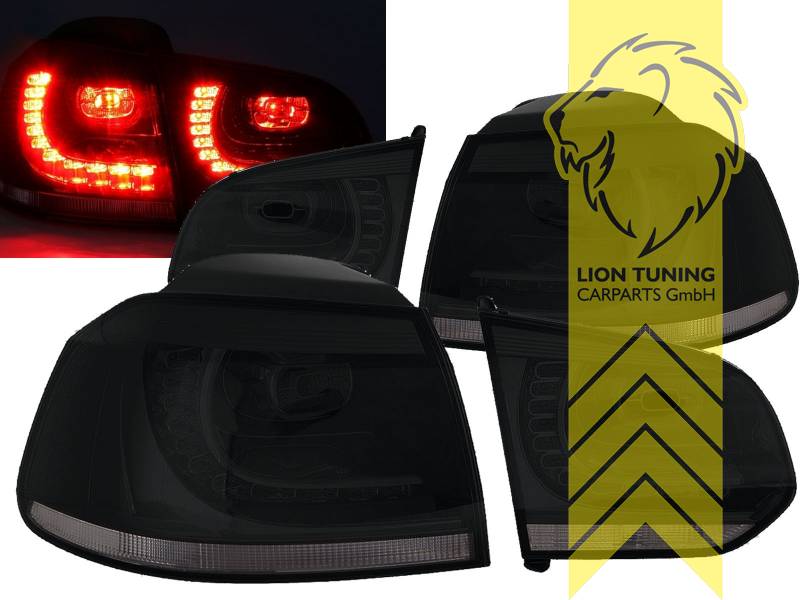 Liontuning - Tuningartikel für Ihr Auto  Lion Tuning Carparts GmbH LED  Rückleuchten VW Golf 6 schwarz smoke Gti Optik