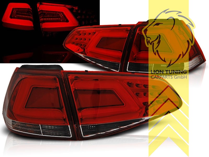 LED, rot, weiss, chrom, nur für Fahrzeuge mit werksseitig verbauten HALOGEN Rückleuchten, Eintragungsfrei / mit E-Prüfzeichen