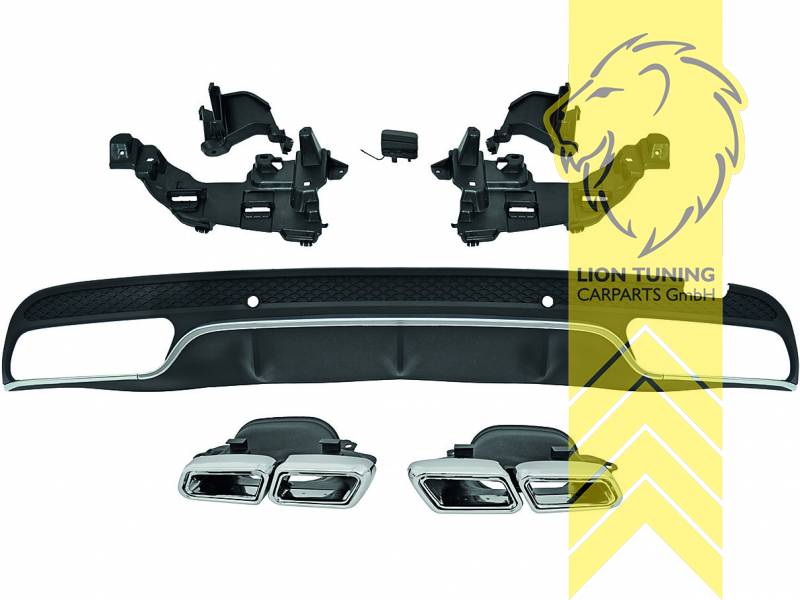 links und rechts, nur passend für AMG LINE!, PP Kunststoff, schwarz - lackierfähig, Eintragungsfrei / als Ersatzteil verwendbar