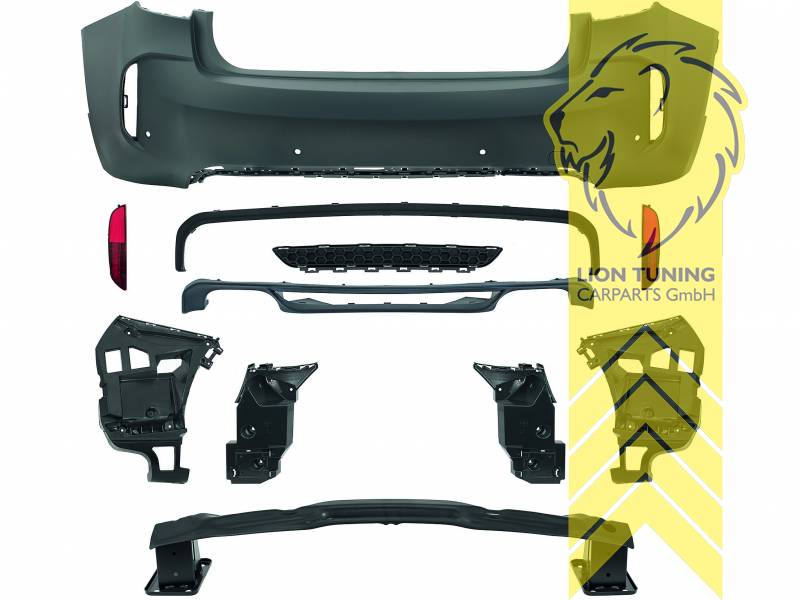 links und rechts, Ersatzteile von äquivalenter Qualität für die Besitzer des Fahrzeugs (entspr. EU-Verordnung 46/2010), PP Kunststoff, grundiert, für Fahrzeuge mit PDC, Eintragungsfrei / mit ABE