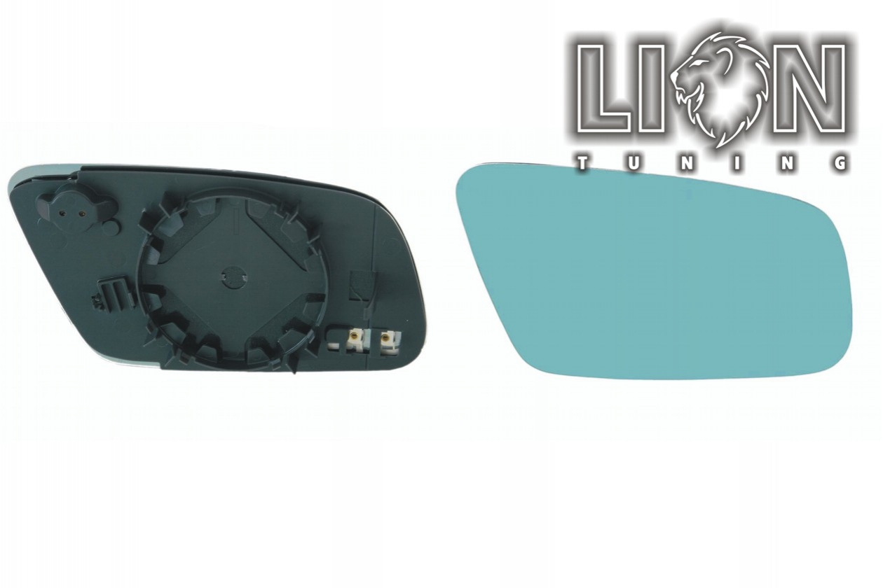 Beheizbar, nur passend für Fahrzeuge mit großem Spiegelgehäuse, blau convex, Eintragungsfrei / keine Eintragung nötig