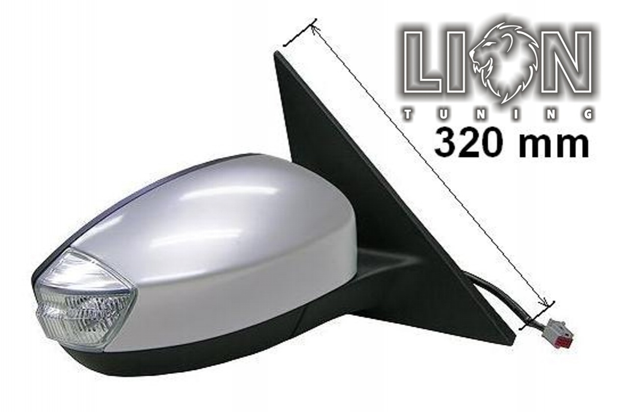 Beheizbar, mit Blinkleuchte, Elektrisch, grau, 8-poliger Anschlussstecker, grundiert, convex, Eintragungsfrei / keine Eintragung nötig