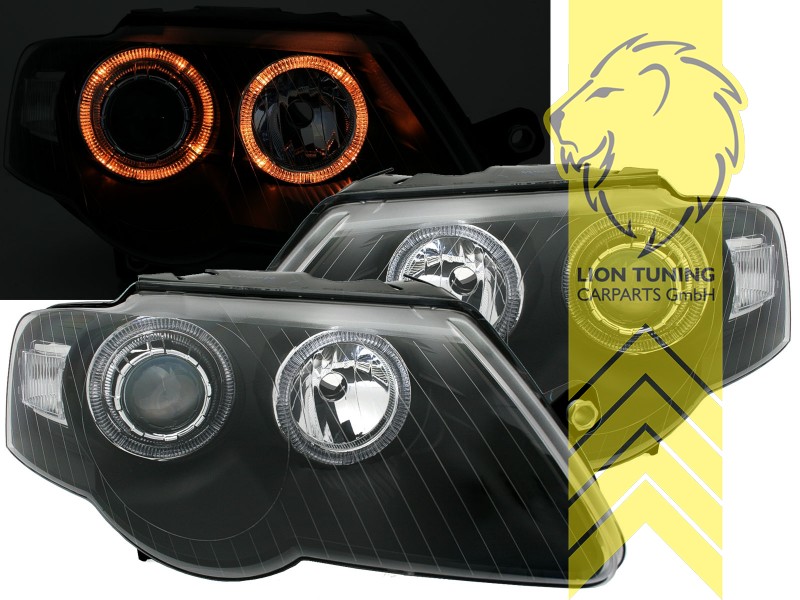 Halogen, schwarz, gelb Halogen, Abblendlicht H7 / Fernlicht H7, Blinkerbirnen BAU15S, elektrisch verstellbar - Stellmotor integriert, Eintragungsfrei / mit E-Prüfzeichen