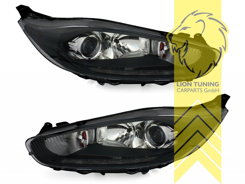 Liontuning - Tuningartikel für Ihr Auto  Lion Tuning Carparts GmbH  Scheinwerfer echtes TFL Fort Fiesta 6 LED Tagfahrlicht schwarz