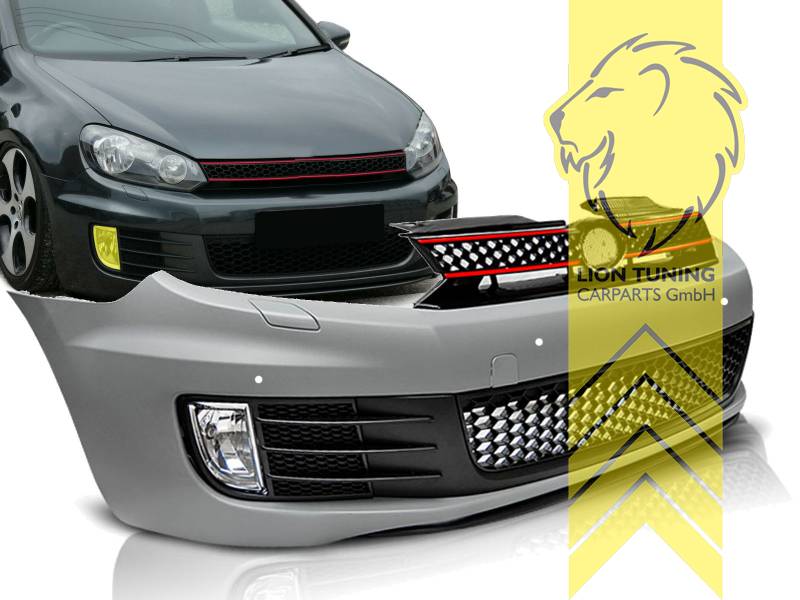 Liontuning - Tuningartikel für Ihr Auto  Lion Tuning Carparts GmbH  Frontstoßstange VW Golf 6 GTI Optik inkl. Frontgrill und Nebelscheinwerfer