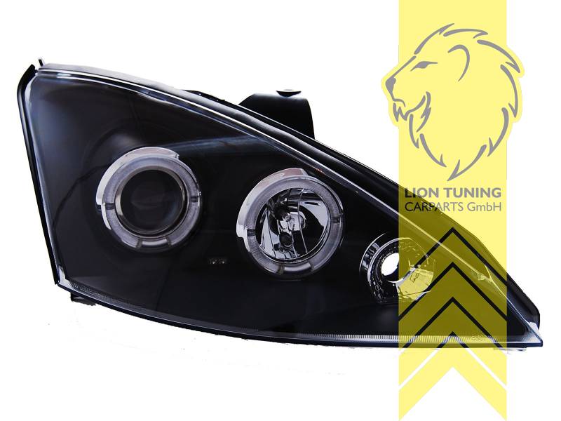 Liontuning - Tuningartikel für Ihr Auto  Lion Tuning Carparts GmbH Angel  Eyes Scheinwerfer Ford Focus 1 Fließheck Limousine Turnier schwarz