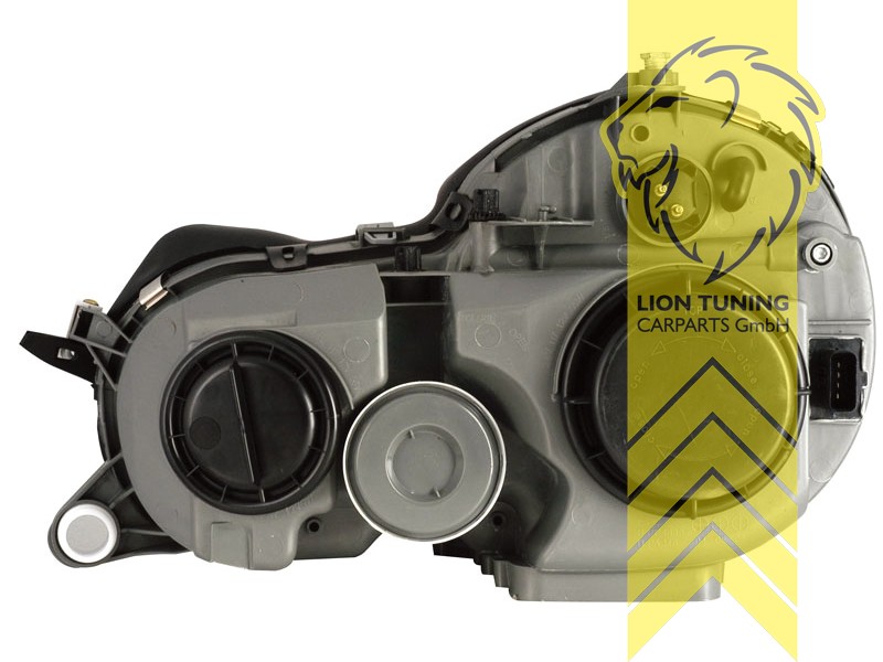 Liontuning - Tuningartikel für Ihr Auto  Lion Tuning Carparts GmbH Design Scheinwerfer  Mercedes Benz W210 Limousine S210 T-Modell E-Klasse schwarz