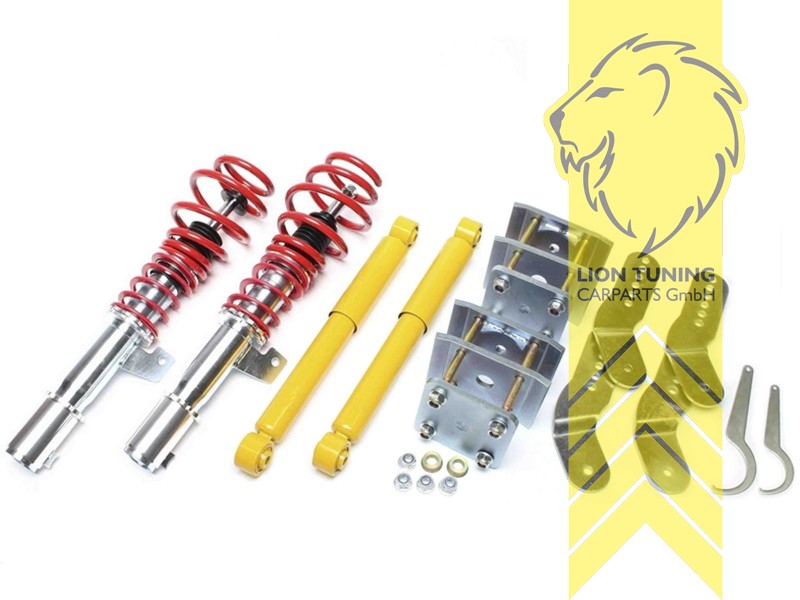 fest, rot, nur in Verbindung mit Einblattfederung, Doppelblattfedern Systeme müssen entsprechend umgerüstet werden (only in combination with single leaf spring, double leaf spring systems must be retrofitted accordingly) OEM-Teile Nummern dazu können bei Bedarf mitgeteilt werden., passend für Fahrzeuge mit 50mm Achsschenkelaufnahme, nur Vorderachse Gewinde / inkl. Dämpfer für die Hinterachse, Hinterachse auch verstellbar über Klammern für die Blattfedern, Stahl verzinkt, Eintragungspflichtig / Teilegutachten liegt bei