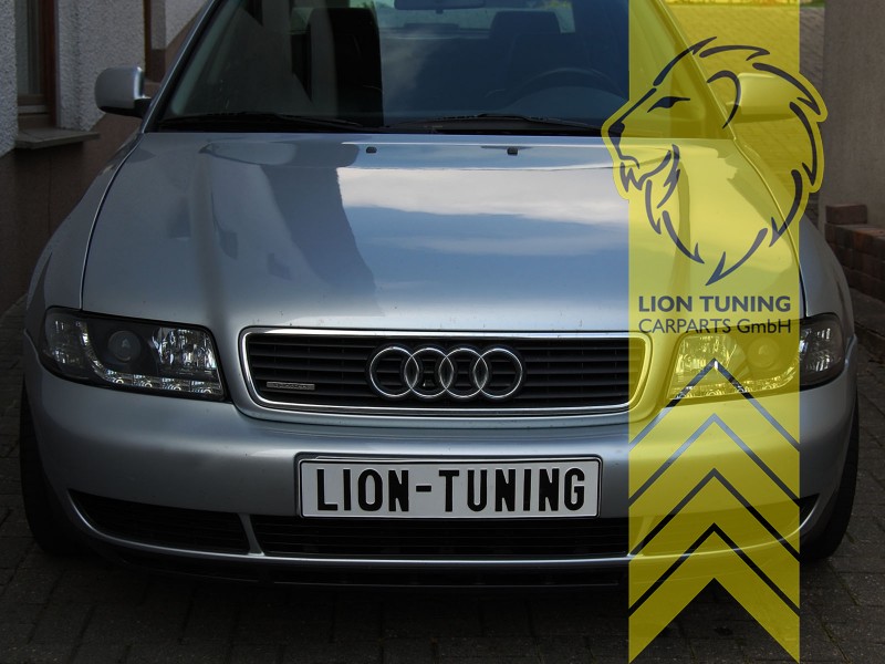 Liontuning - Tuningartikel für Ihr Auto  Lion Tuning Carparts GmbH TFL  Optik Scheinwerfer Audi A4 B5 8D LED Tagfahrlicht Limousine Avant schwarz