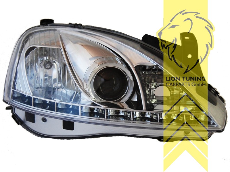 SW-DRL Scheinwerfer Opel Corsa C 01-06 LED Tagfahrlicht Black - tuning  online kaufen